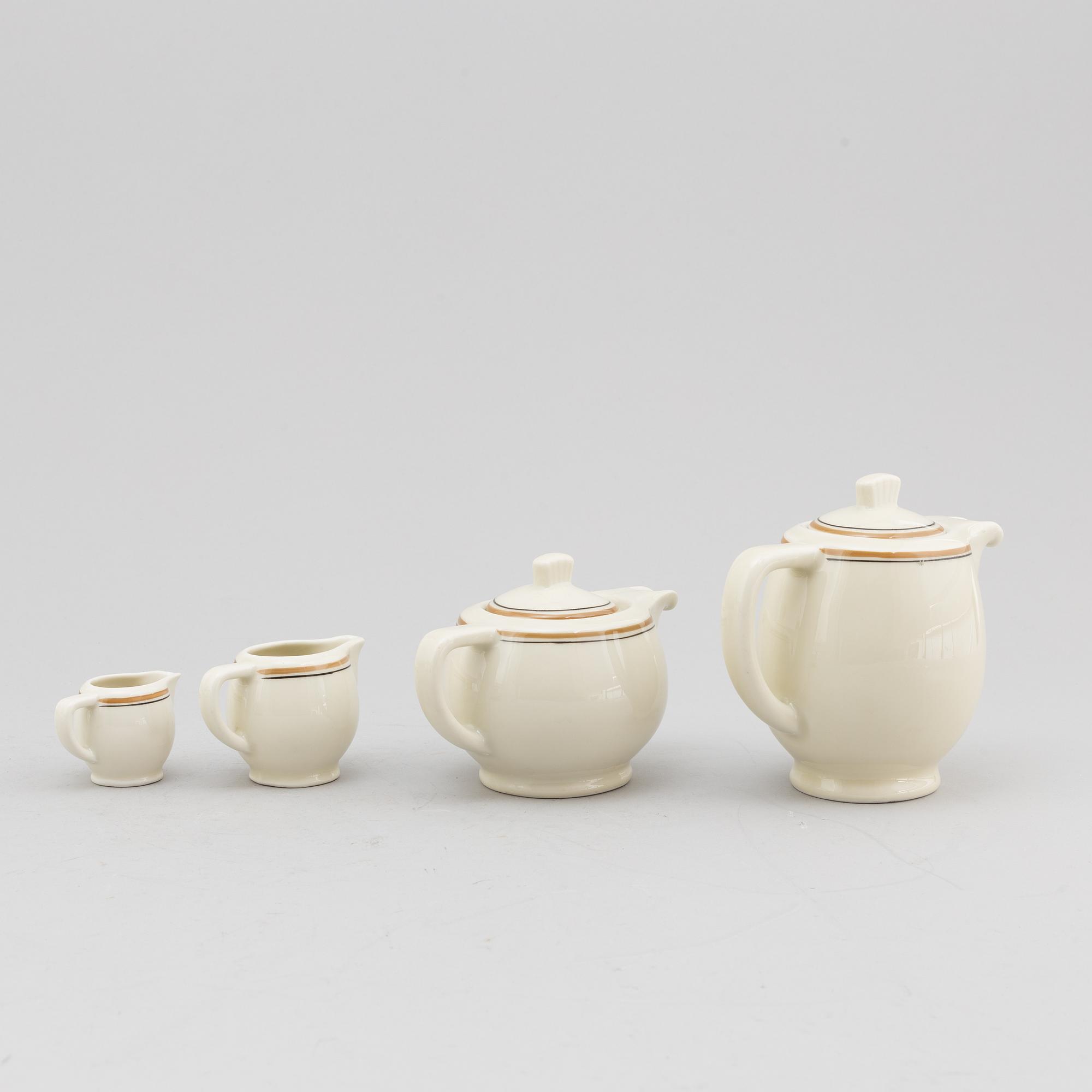 KAFFESERVIS, Karlskrona porslin, 28 delar, troligen 1930/40-tal.