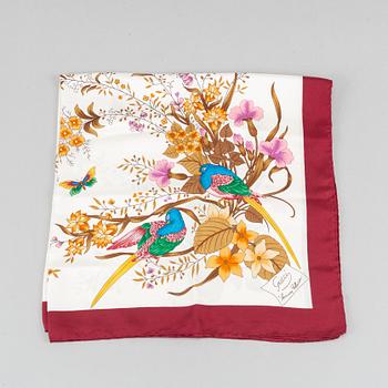 Gucci, a silk scarf.
