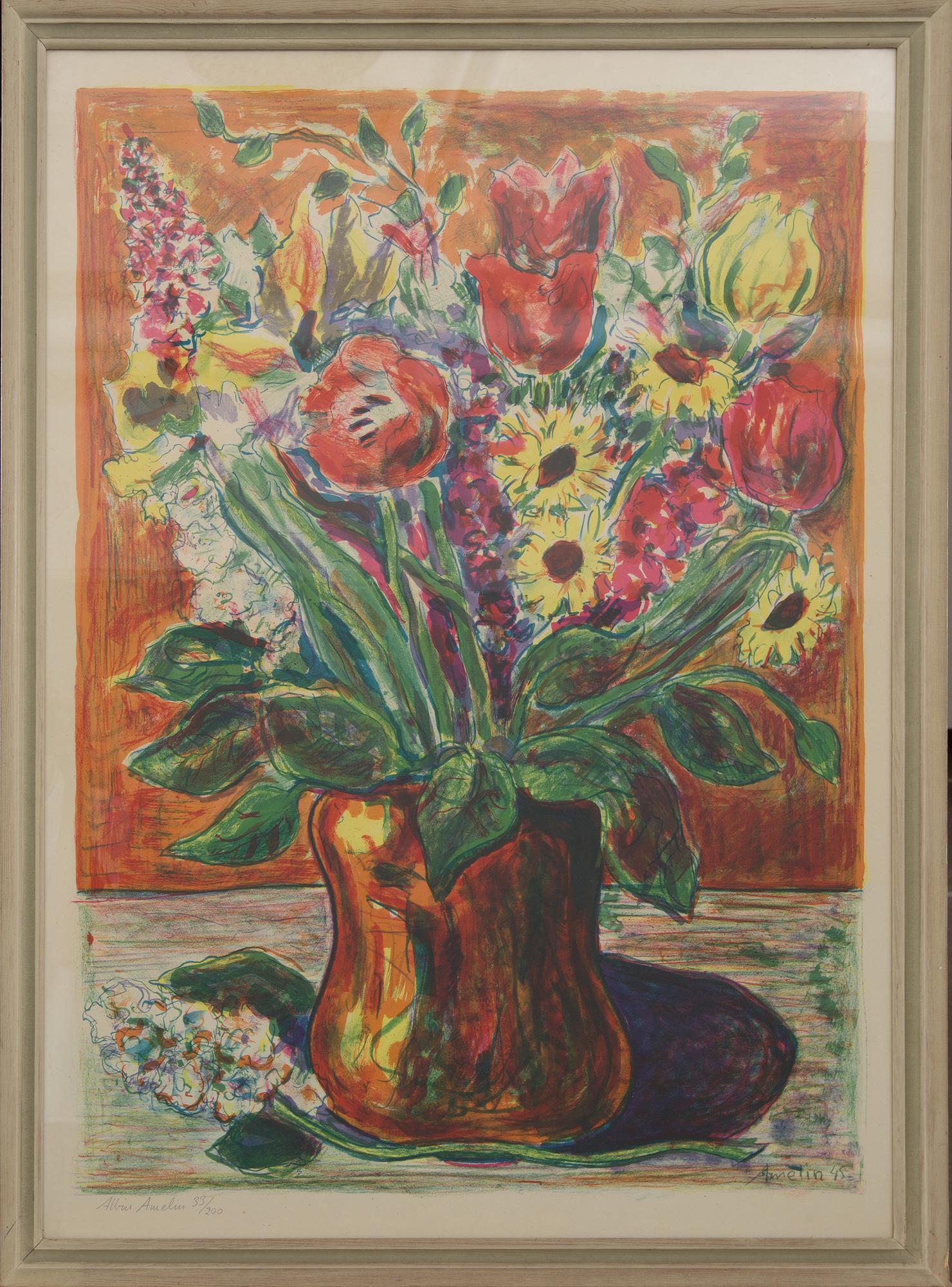 ALBIN AMELIN, färglitografi, signerad och numrerad 33/200.