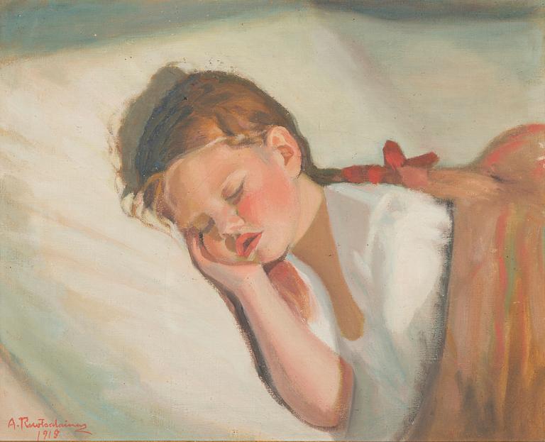 Alfred Ruotsalainen, Sovande barn.