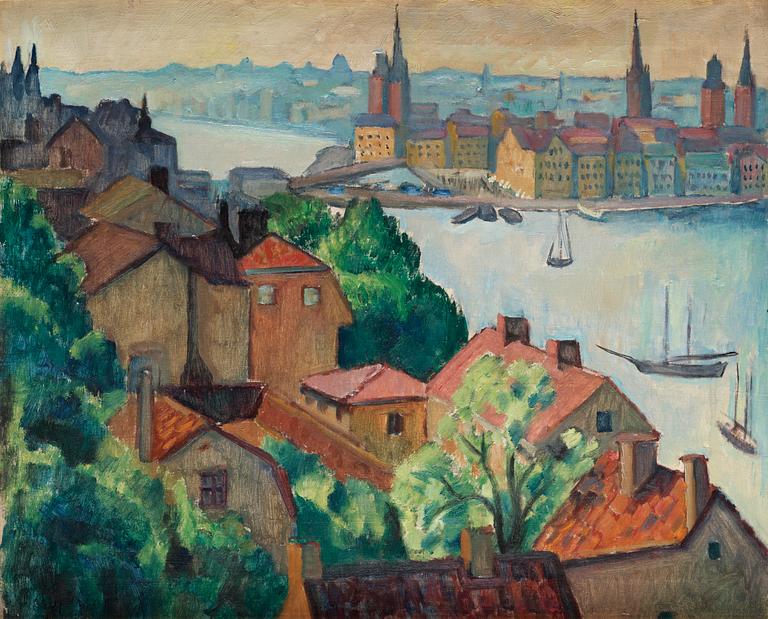 Maj Bring, Utsikt från Söder mot Gamla Stan.