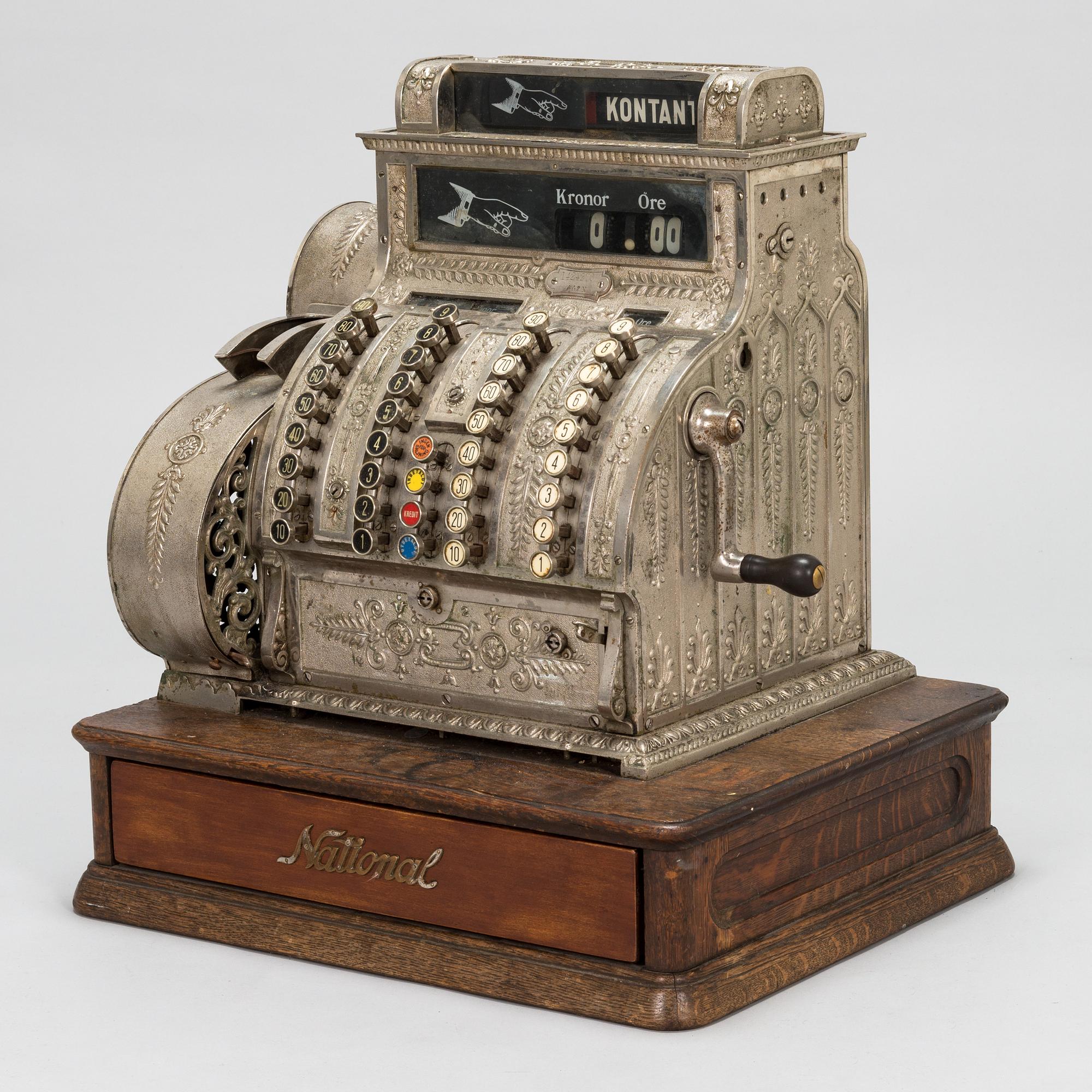 An early 20th-century cash register by National.