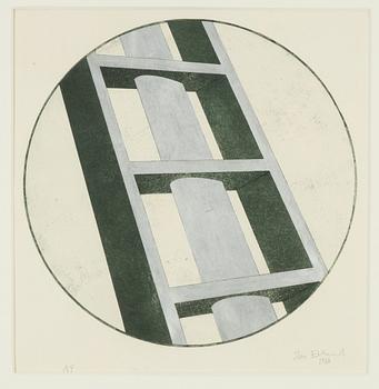 Sten Eklund, handcoloured etching, 1966, signed AP.