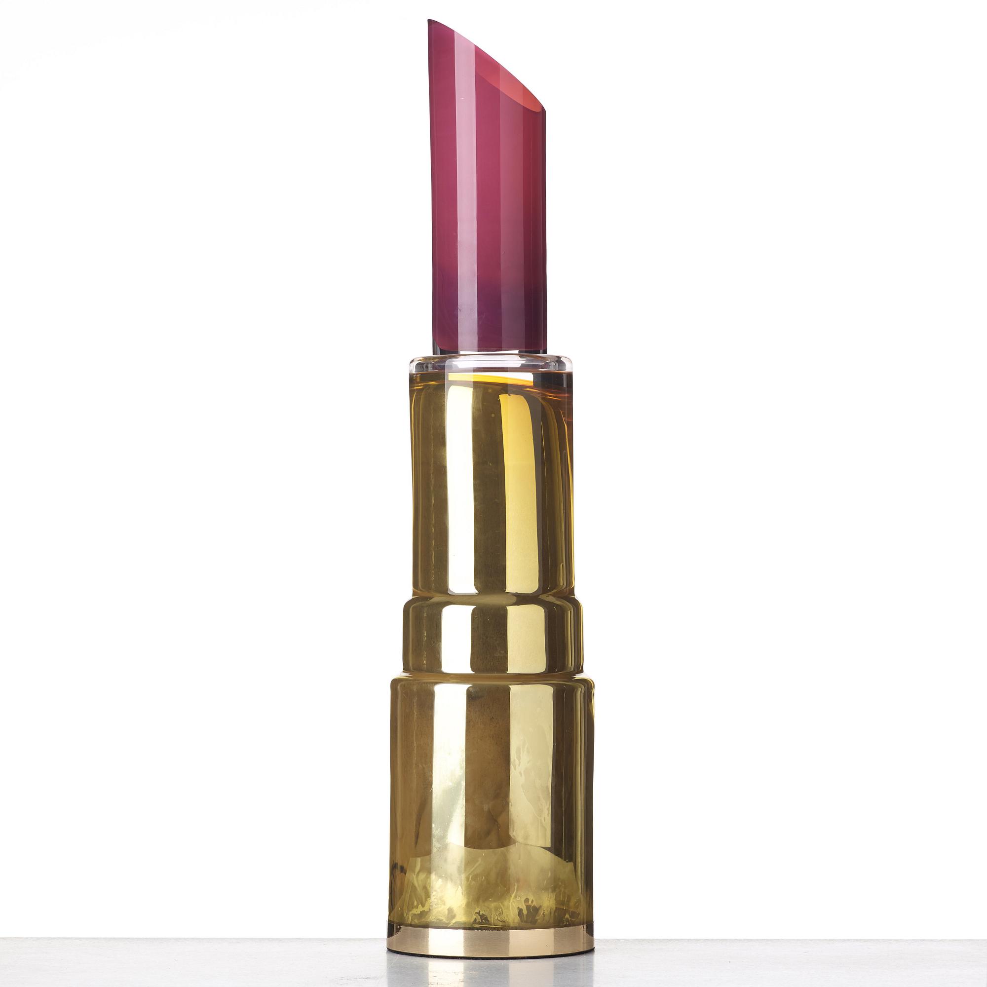 Åsa Jungnelius, "Lipstick", unik skulptur, Myggdal, Danmark 2007.