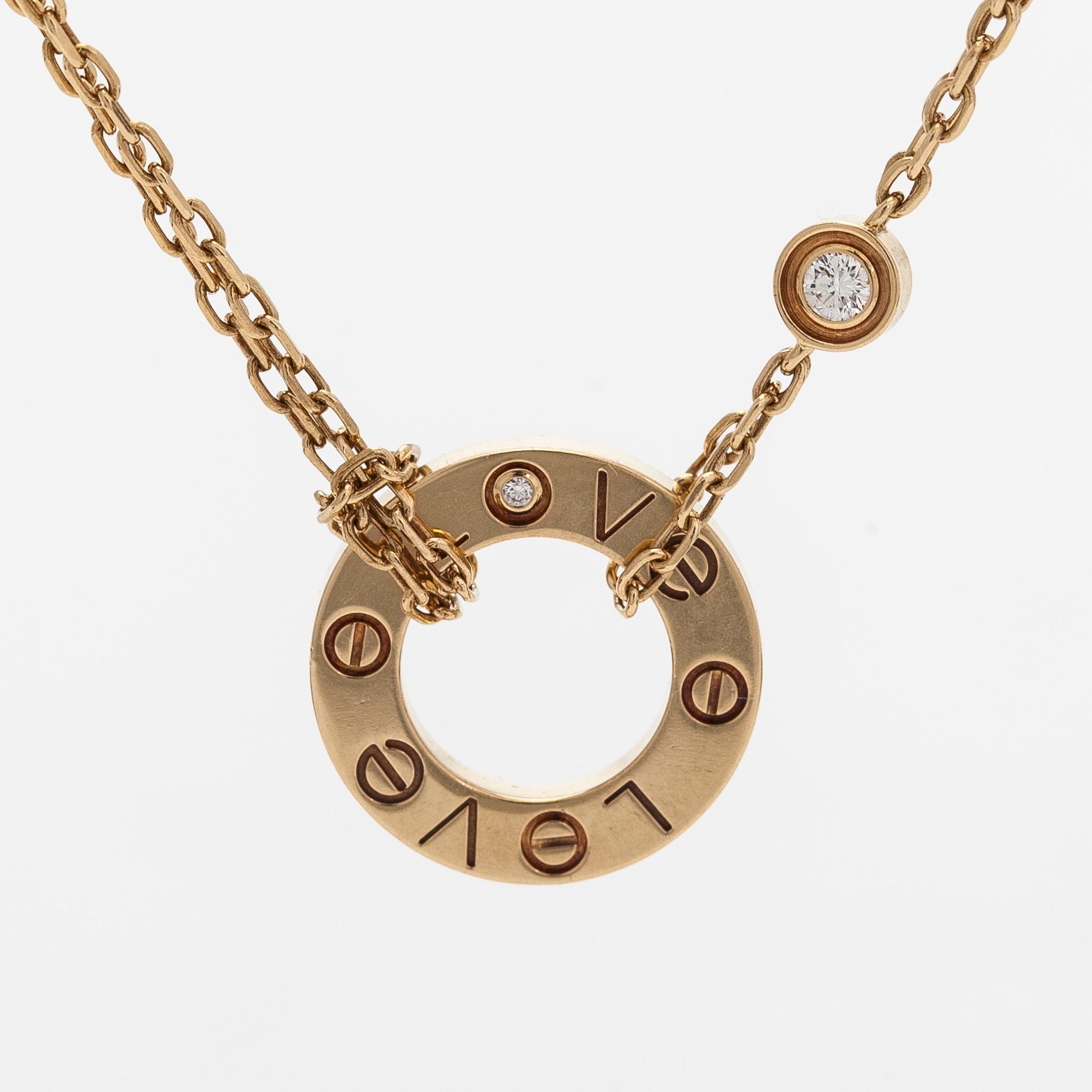 Cartier, halsband, "Love", 18K guld och briljantslipade diamanter.