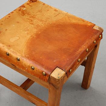 Six pine chairs, mid 20th Century.