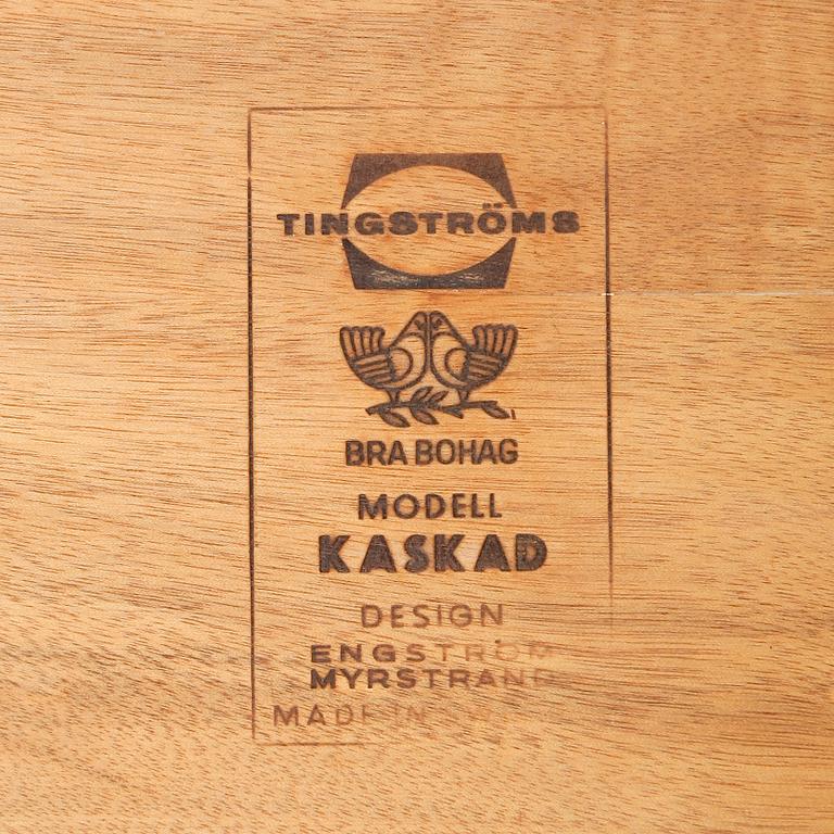 BORD, 1 par och SOFFBORD, 1900-talets andra hälft, "Kaskad", Tingströms, Bra Bohag, Engstrand och Myrstrand.