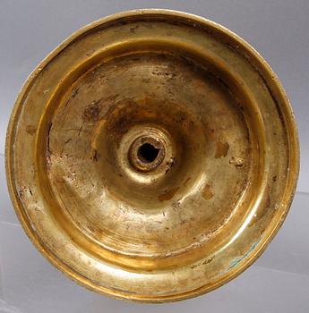 LJUSSTAKAR, 2 st, bla senempire, 1800-tal resp Louis XVI-stil.