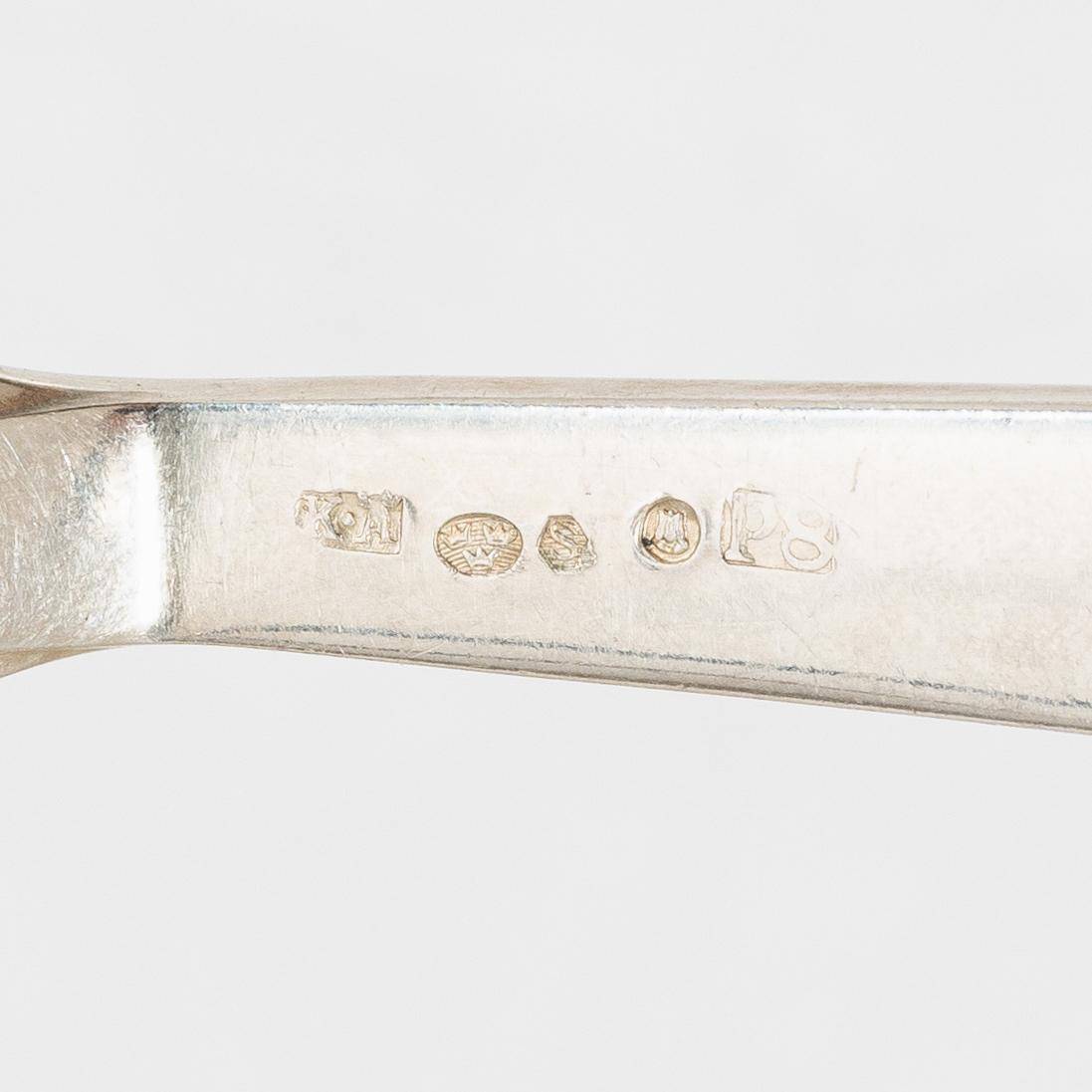 Bestickuppsättning, 86 delar, silver, stämplar K Anderson, Stockholm, bl a 1953.