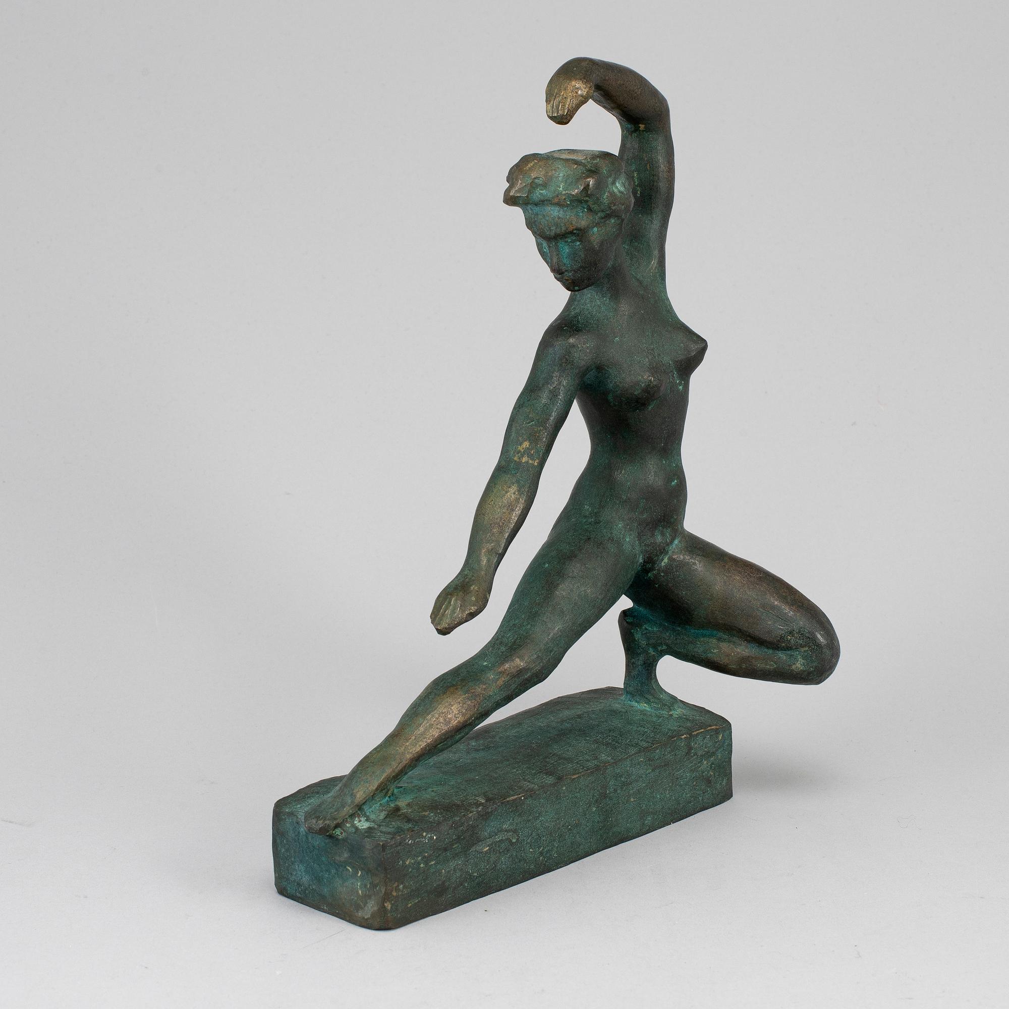 SIGGE BERGGREN, bronze sculpture of a dancer.