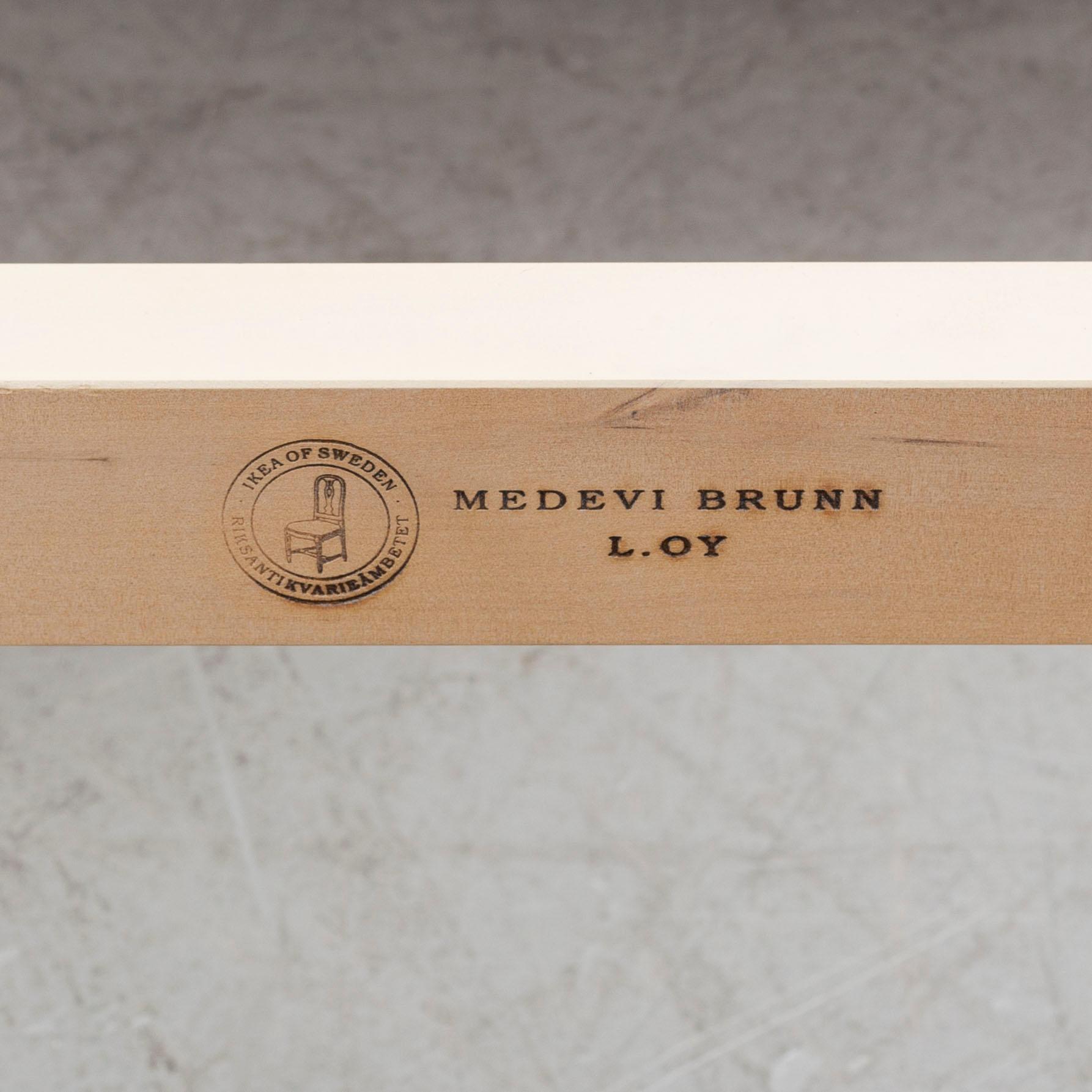 FÅTÖLJ med FOTPALL, "Medevi brunn" ur IKEAs 1700-talsserie, 1990-tal.