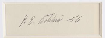 PER ERIK BÖKLIN, gouache och blyerts. Signerad och daterad -56 a tergo.