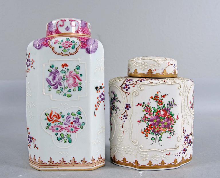 TEDOSOR, 2 st, porslin, bl a Samson, Frankrike, 1900-tal.