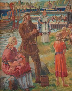 Ansgar predikar i Birka.
