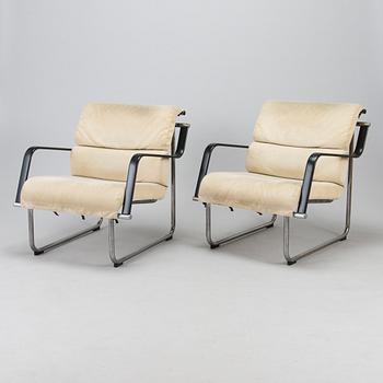 Yrjö Kukkapuro, a pair of late 20th century 'Remmi' armchairs for Avarte.