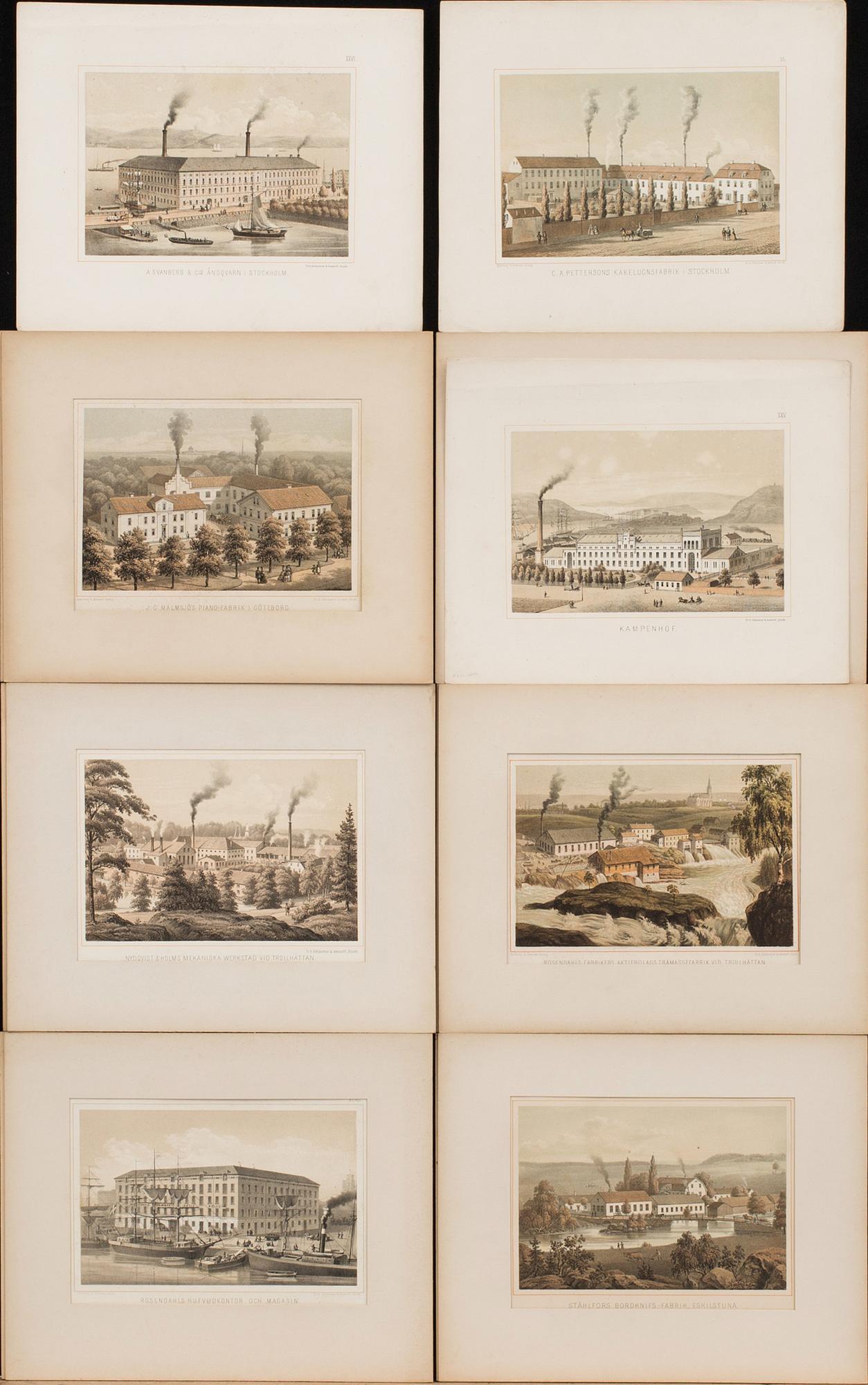 12 GRAPHIC PRINST, around 1900.