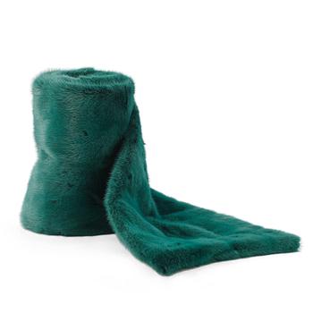 775. BVLGARI, a green mink stole.