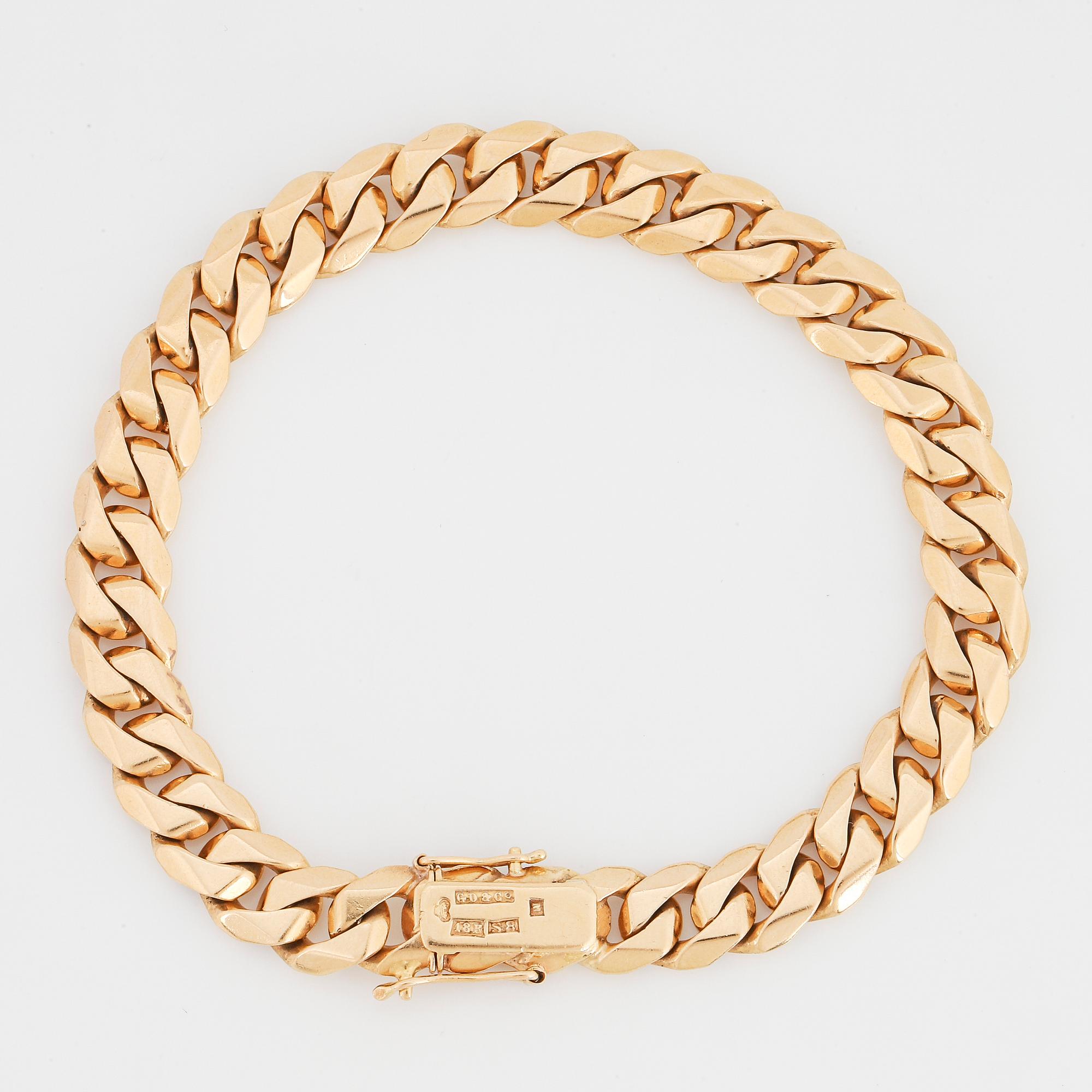 Armband 18K guld manglad pansar.