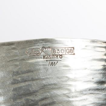 Tapio Wirkkala, a sterling silver bowl, Kultakeskus Oy, Tavastehus, Finland, 1984.
