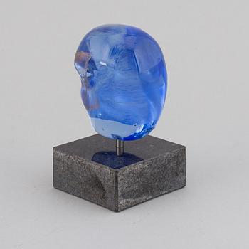 BERTIL VALLIEN, skulptur, huvud, Kosta Boda, lim ed 1000.
