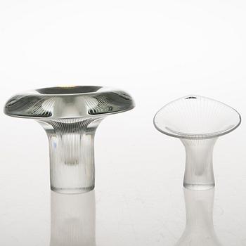 TAPIO WIRKKALA, "Kantarelli" och "Tatti", glas, signerade Tapio Wirkkala Iittala -55.