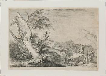 Salvator Rosa · SALVATOR ROSA, efter, etsning, R Cooper junior, 1800-tal.