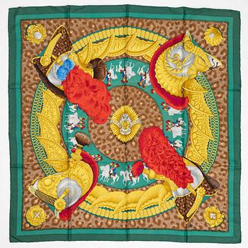 Hermès, scarf, "Casques et Plumets".