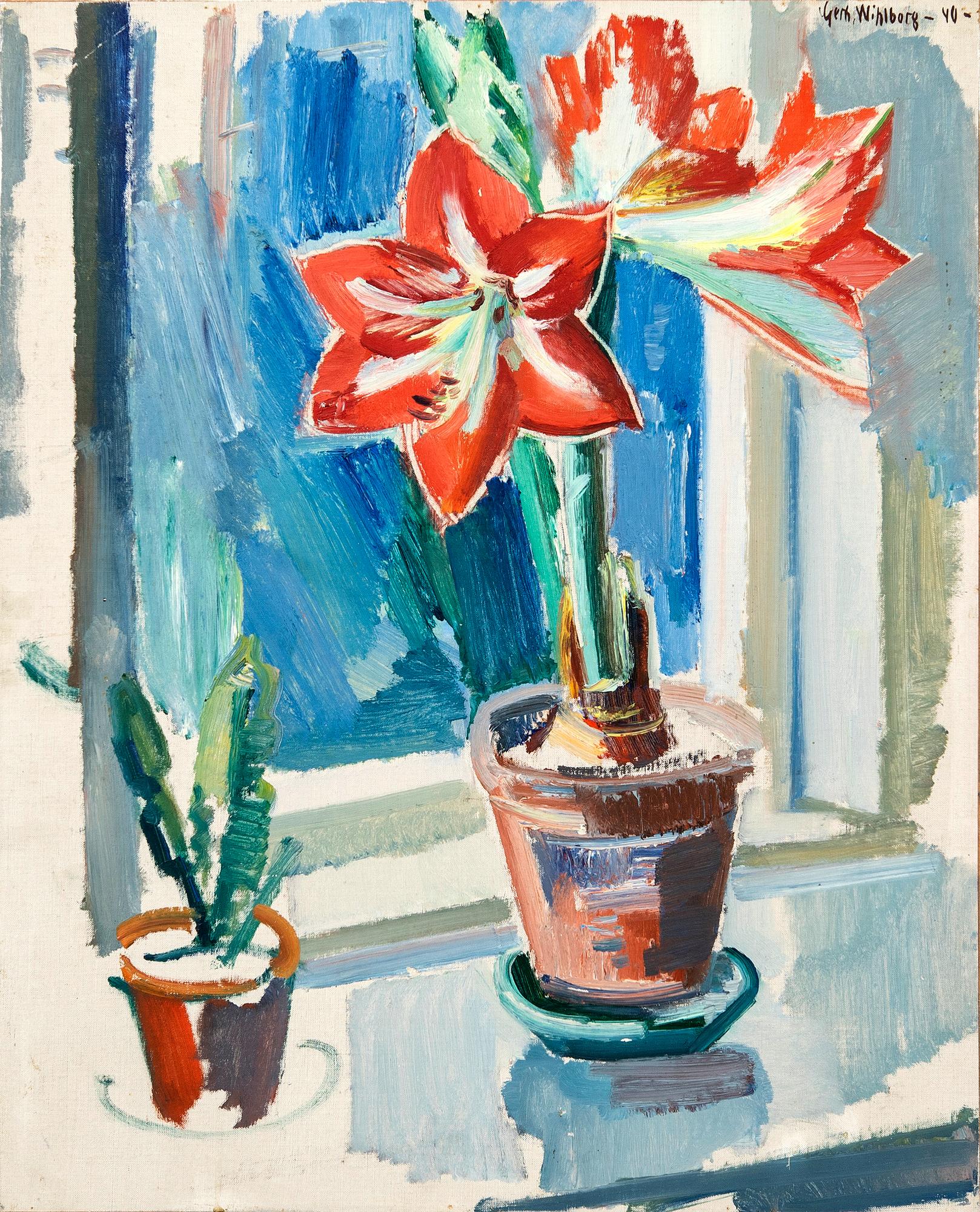 Gerhard Wihlborg, Still Life with Amaryllis.