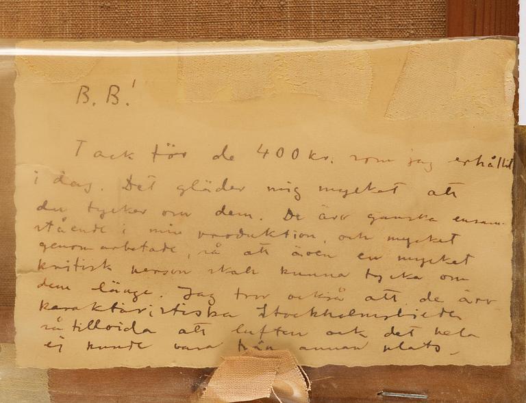 Einar Jolin, View towards the The Royal Palace, Stockholm.