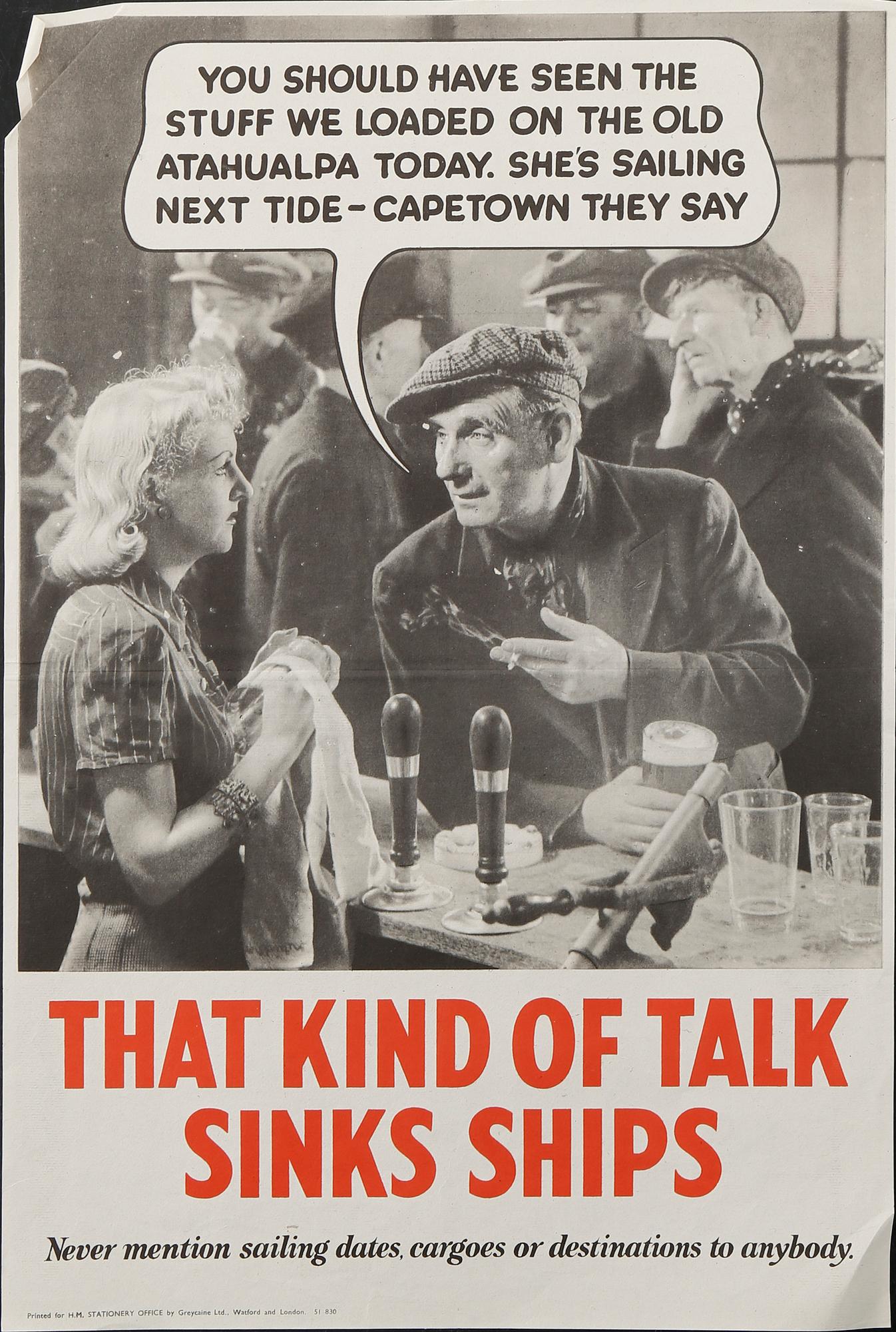 KRIGSAFFISCHER, 7 st, bla Mightier yet!, England 1940-tal.