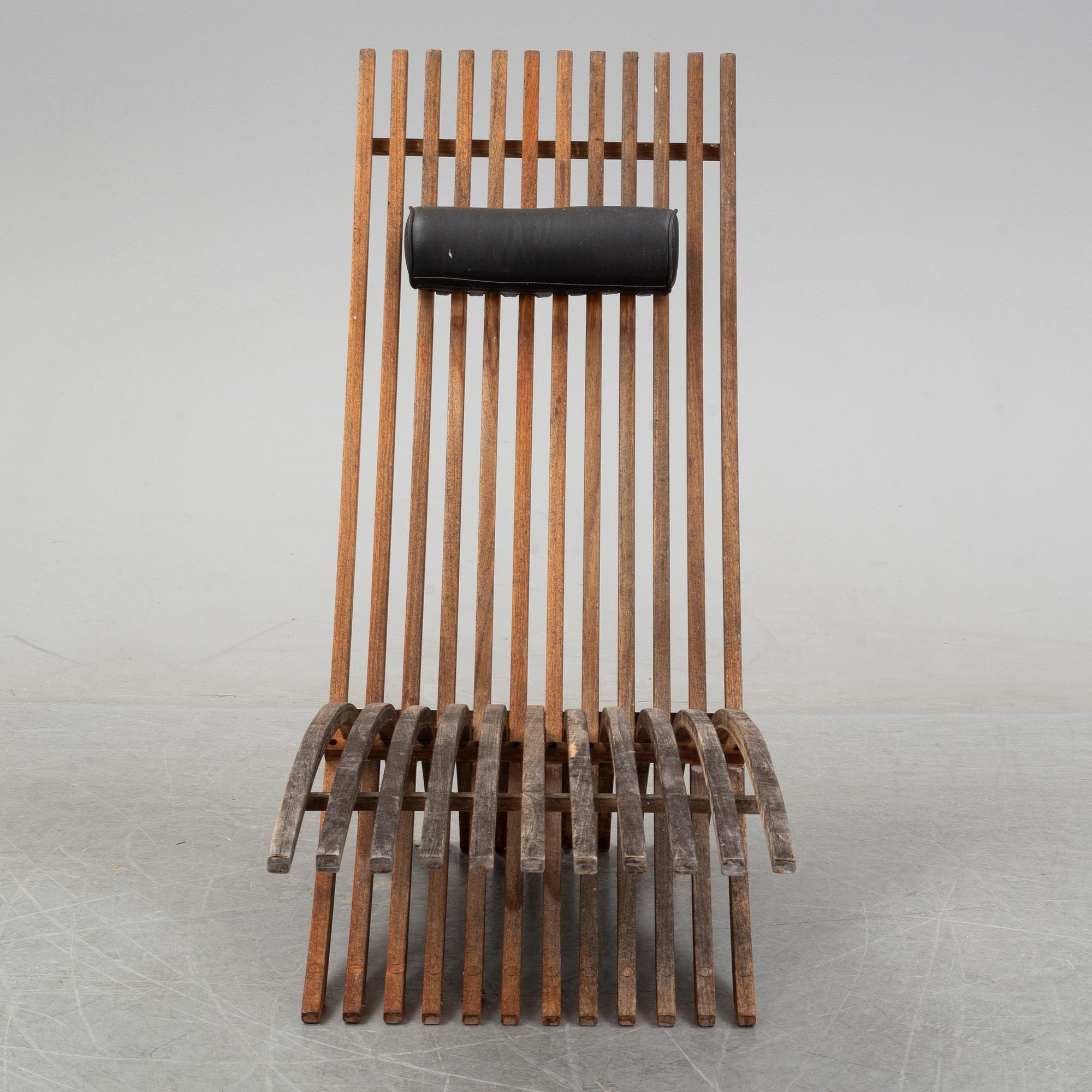 A 'Nozib' teak chair by Nils-Ole Zib for Bergaform, 21st Century.