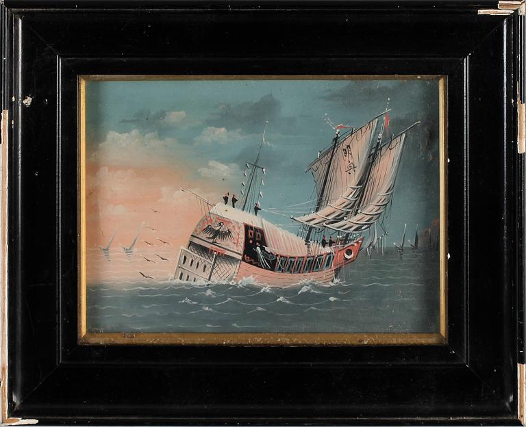 OKÄND KONSTNÄR, 2 st, gouacher, Kina, 1800-/1900-tal.