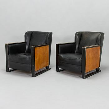 Åke Wasastjerna, a pair of model 185 "Minister" armchairs for Asko, 1930s.