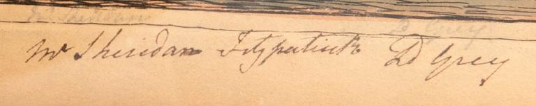 James Gillray, "The funeral procession of Broad-Bottom" 1807.