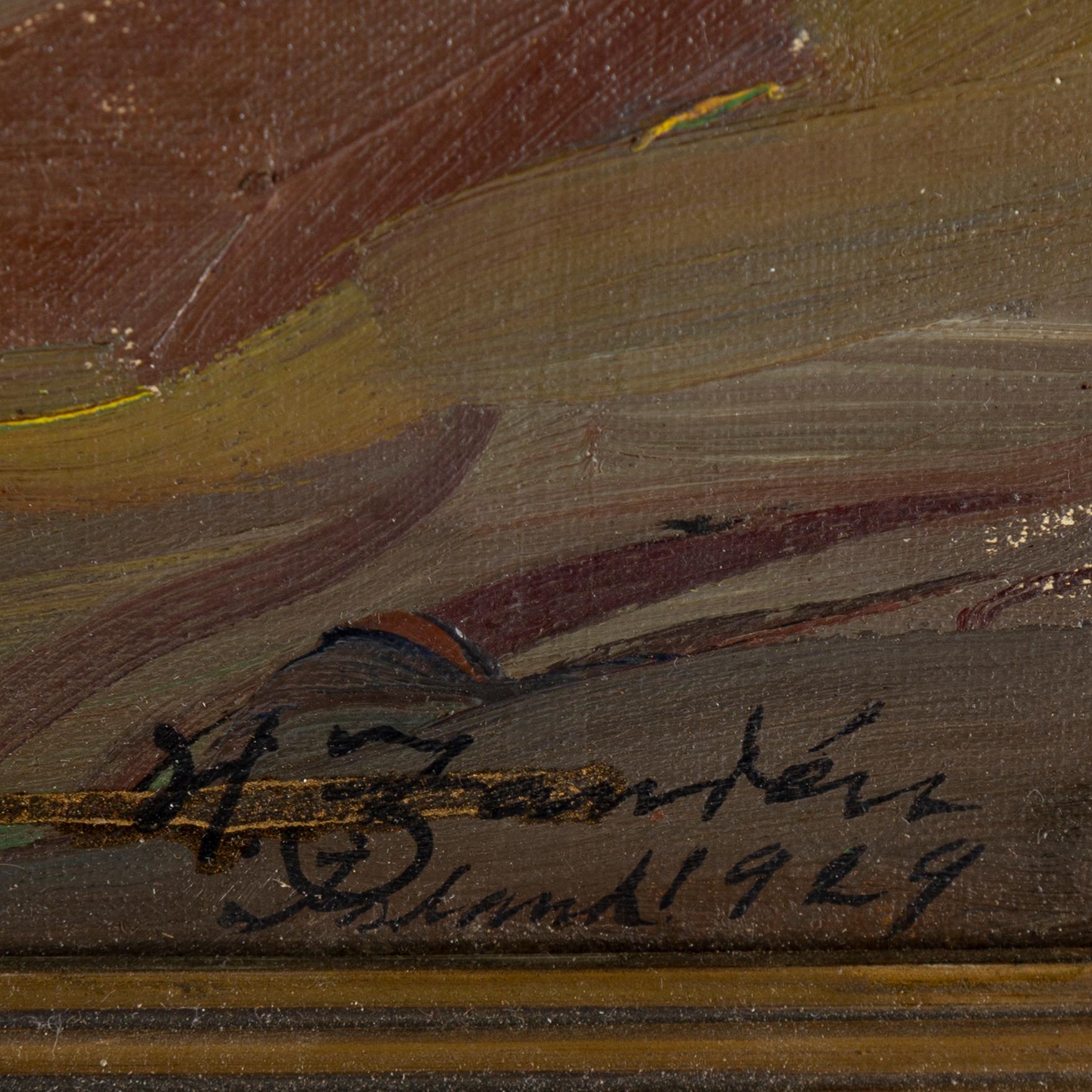 Helge Zandén, oil on canvas, signed and dated 1929.