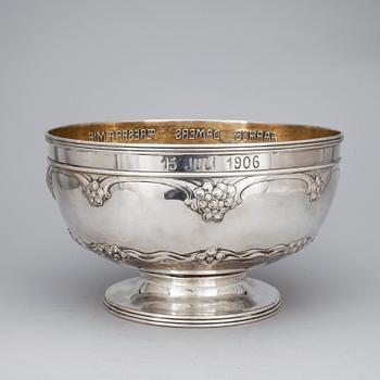 VINKYLARE, silver, jugend, Århus, Danmark, 1906. Vikt ca1754g.