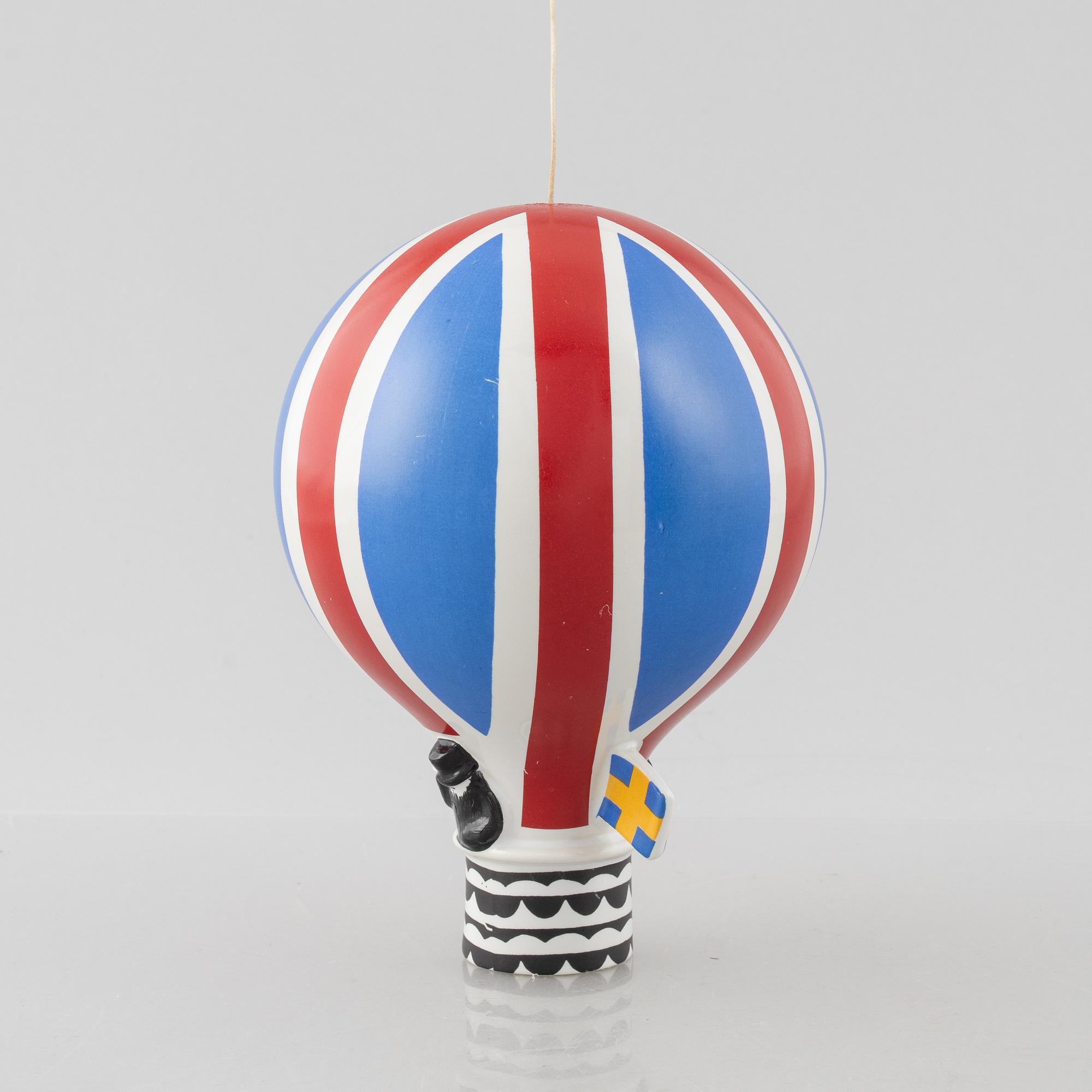 Lisa Larson, a stoneware 'Luftballong' figurine, from the series "Traffic", Gustavsberg 1971-1973.