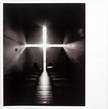 Hiroshi Sugimoto · HIROSHI SUGIMOTO, offsetlitografi, (Tri-tone lithograph) "Origins of art", Church of Light, 1997.