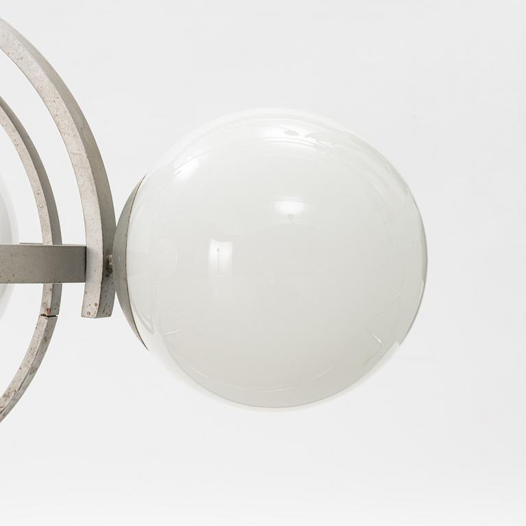 A glass ceiling light, mid 20th Century.