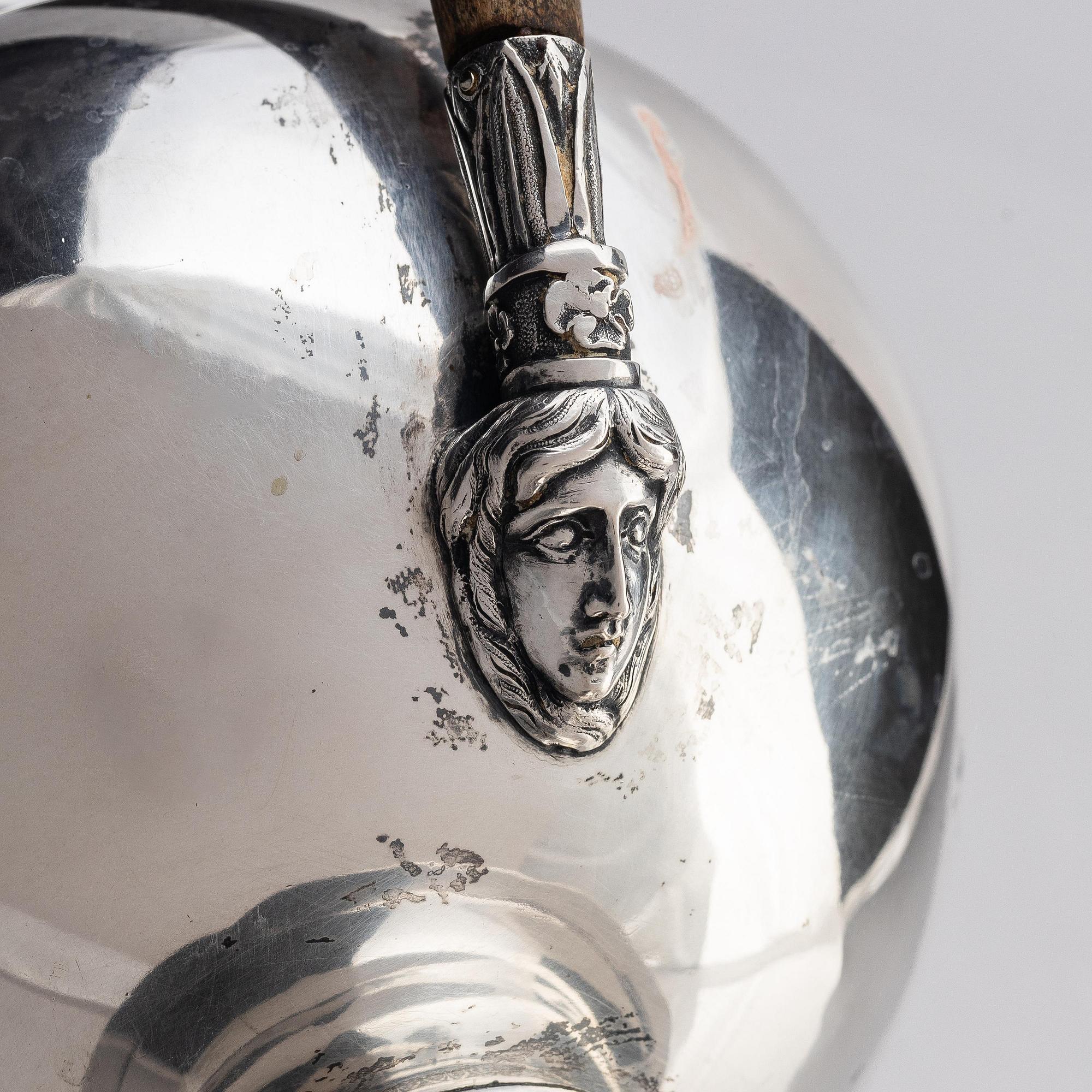 An Austrian 19th century silver pitcher, unknown maker, Vienna 1821.