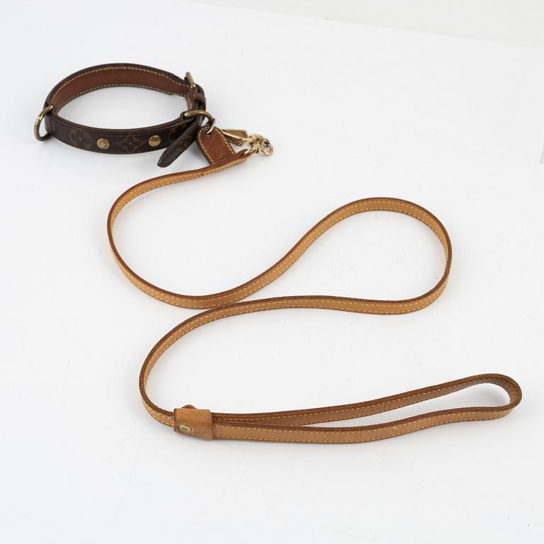 Louis Vuitton, a dog leash with collar.