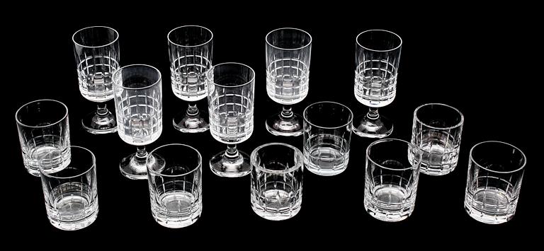 SERVISGLAS, 14 st, "City", Vicke Lindstrand, Kosta.