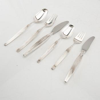 Henning Seidelin cutlery 49 pcs "Savoy" silver-plated Frigast Denmark mid-20th century.