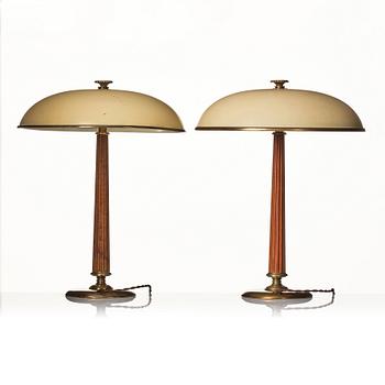 216. Erik Tidstrand, or Bertil Brisborg (Sverige) 1910-1993, table lamps, 1 pair, model "30246", Nordiska Kompaniet 1940s.