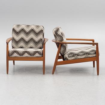 Folke Ohlsson, a pair of "Carmel" armchairs, Bodafors, Sweden, 1960s.
