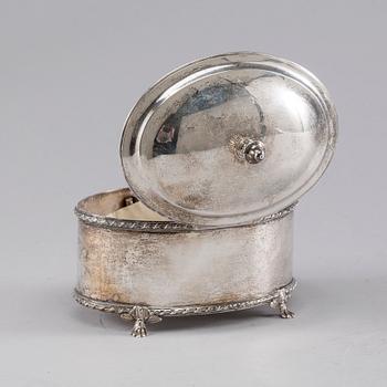 A Swedish 18th century silver sugar-casket, mark of Stephan Westerstråhle, Stockholm, 1798.