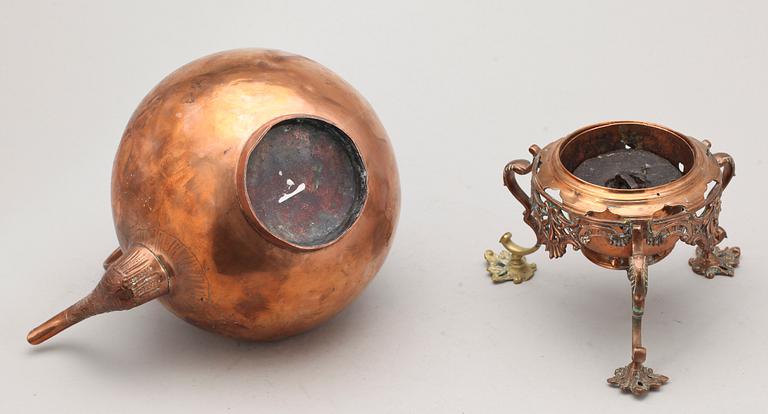 VATTENKANNA PÅ RECHAUD. Rokoko, 1700-talets mitt.