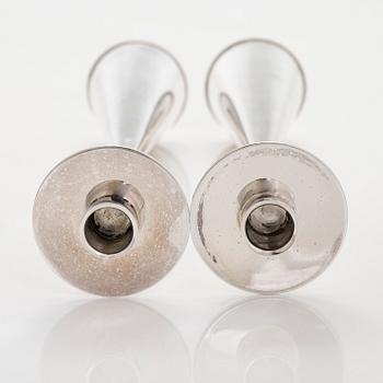 Tapio Wirkkala, A pair of silver candlesticks, TW 189, Kultakeskus, Hämeenlinna 1960.