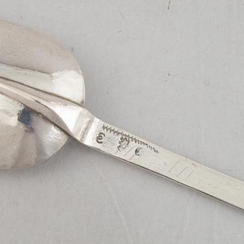 A Swedish Silver Rat-Tail Spoon, mark of Ferdinand Sehl d ä, Stockholm 1717.