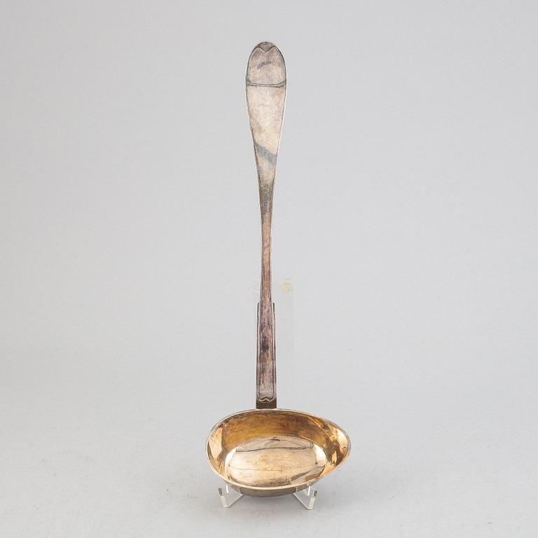 Johan Fredrik Björnstedt, soppslev, silver, Stockholm, 1819.